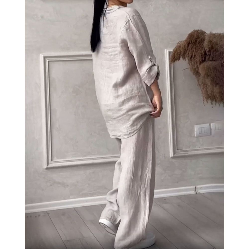 Nora™ | Tidlös Set i Bomull &amp; Linne för Elegant stil