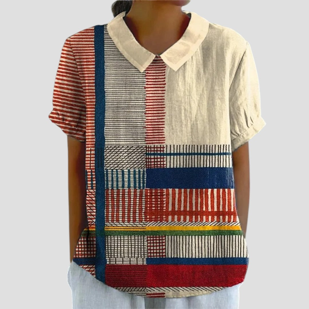 Anita™ – Blus med modern mönsterdesign