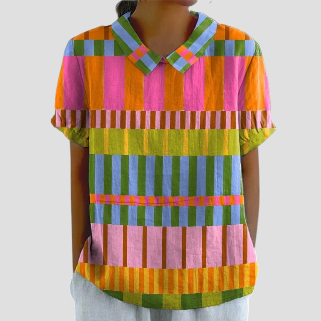 Anita™ – Blus med modern mönsterdesign