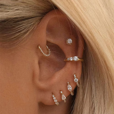 Mariah Mini Diamant Hoops Örhängen