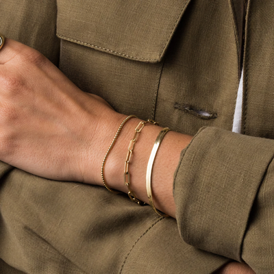 Ellaine Guld Herringbone Armband