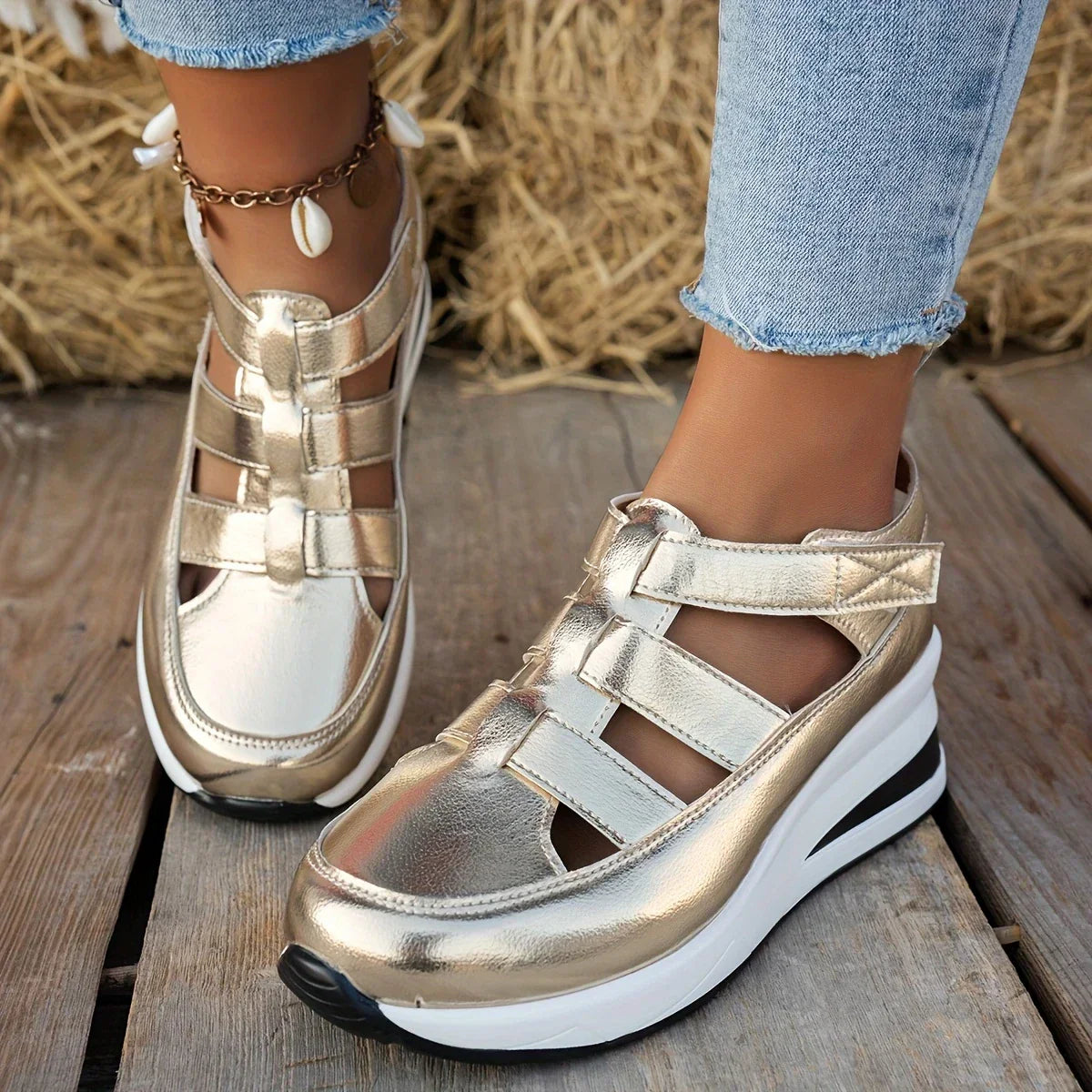 Liliana™ – Stilfulla Sandaler med Kardborreband