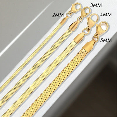 Elizabeth Guld Herringbone Halsband