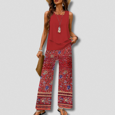 Norah™ – Tvådelat Set i Boho-Chic Stil för Kvinnor