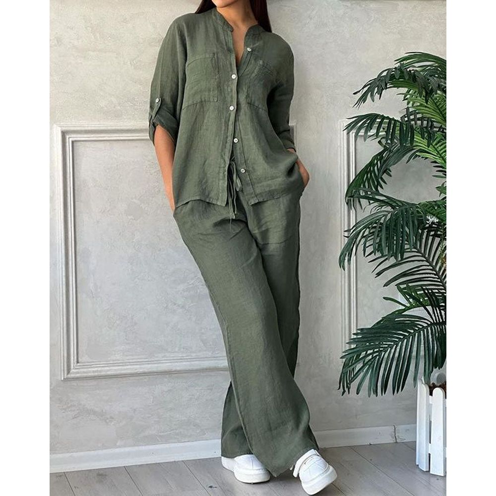 Nora™ | Tidlös Set i Bomull &amp; Linne för Elegant stil