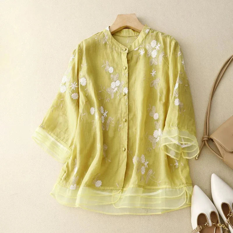 Ottavia™ – Feminin Blus med Elegant Silhuett för Varje Tillfälle