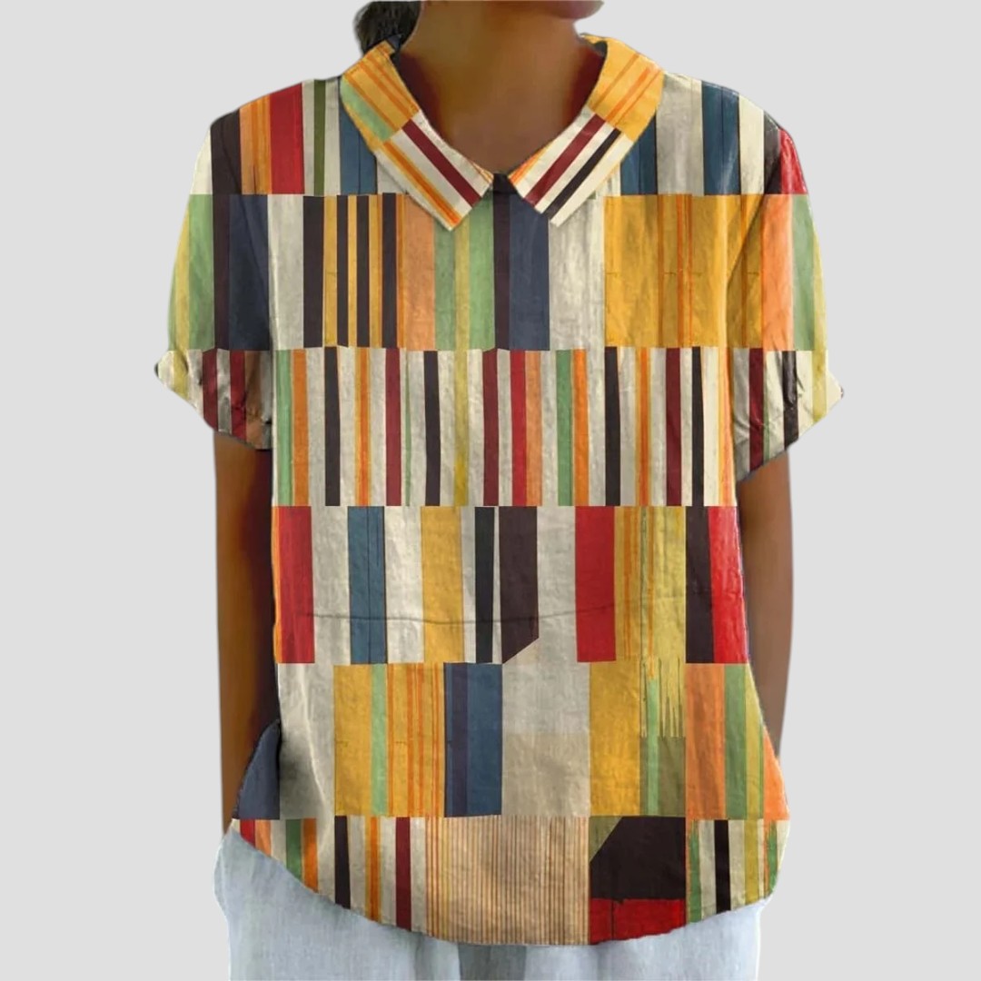 Anita™ – Blus med modern mönsterdesign