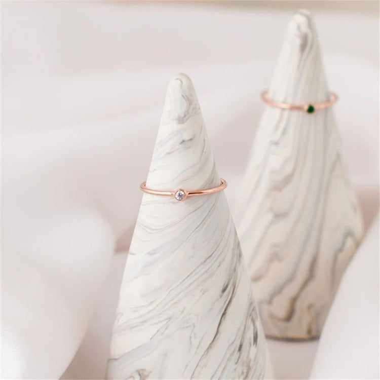 Amelya Birthstone Stacking Ring