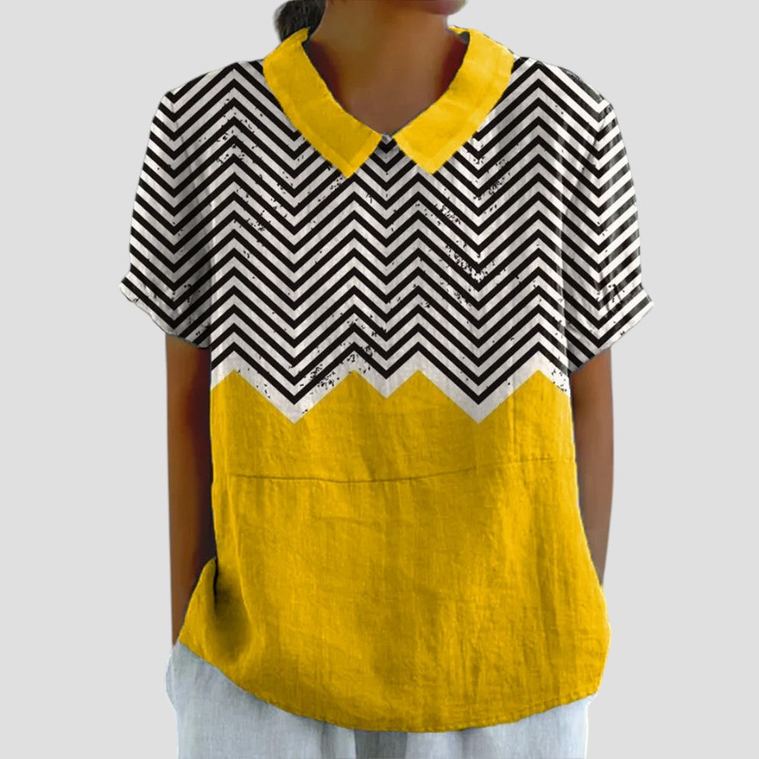 Anita™ – Blus med modern mönsterdesign