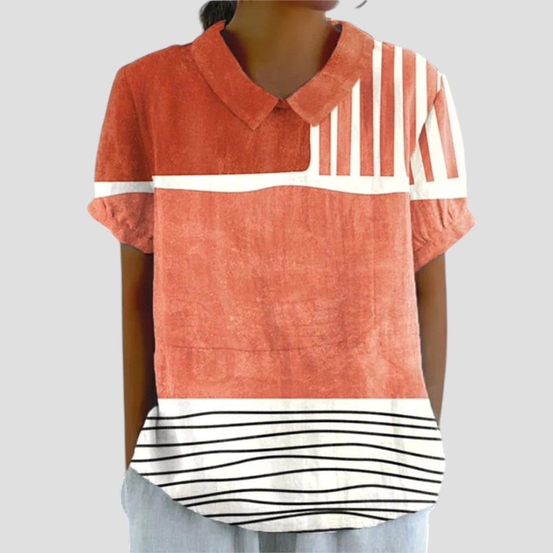 Anita™ – Blus med modern mönsterdesign