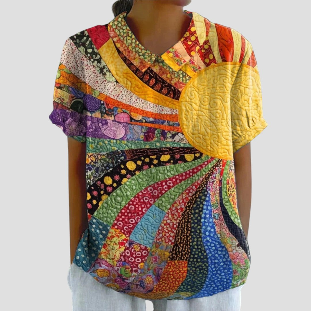 Anita™ – Blus med modern mönsterdesign