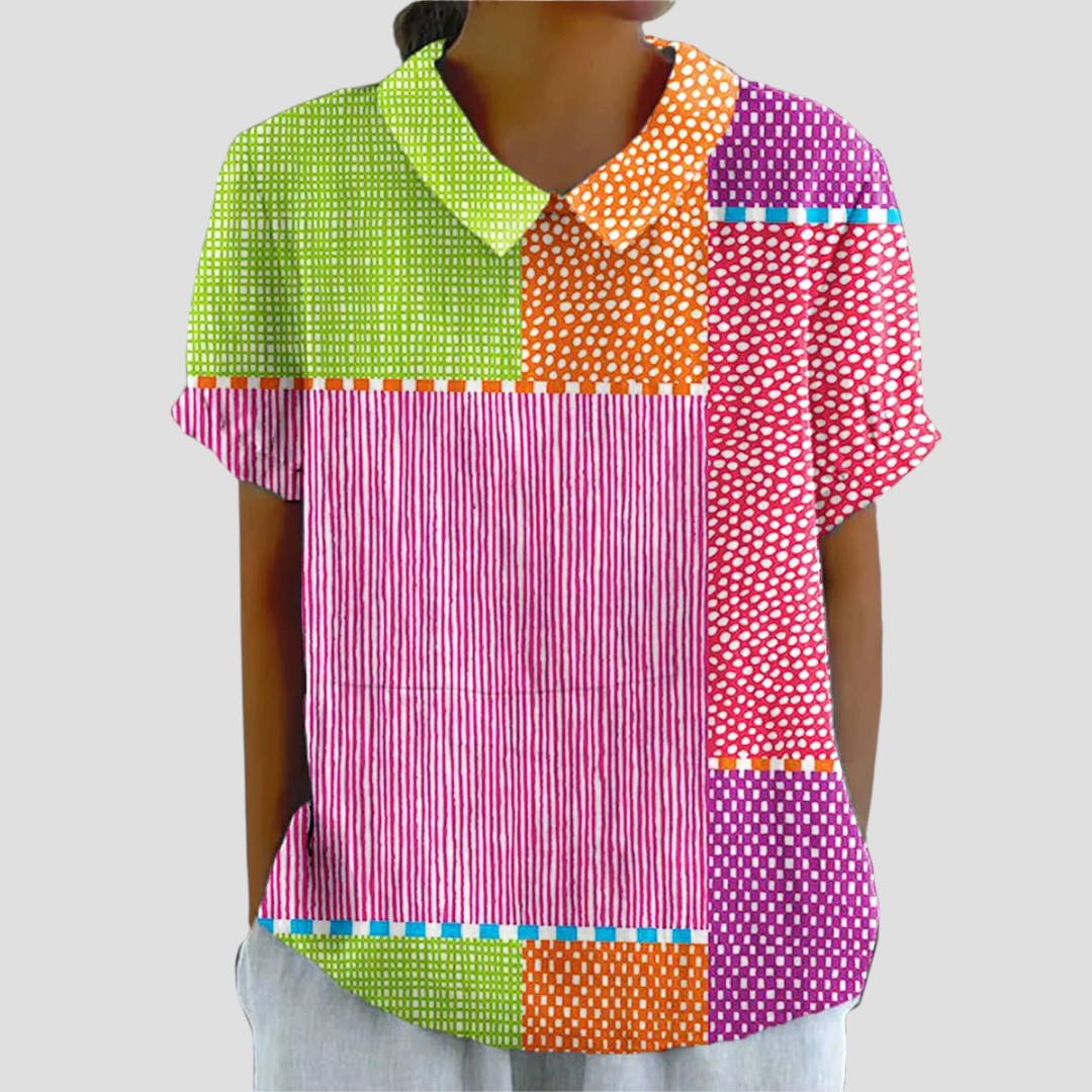 Anita™ – Blus med modern mönsterdesign