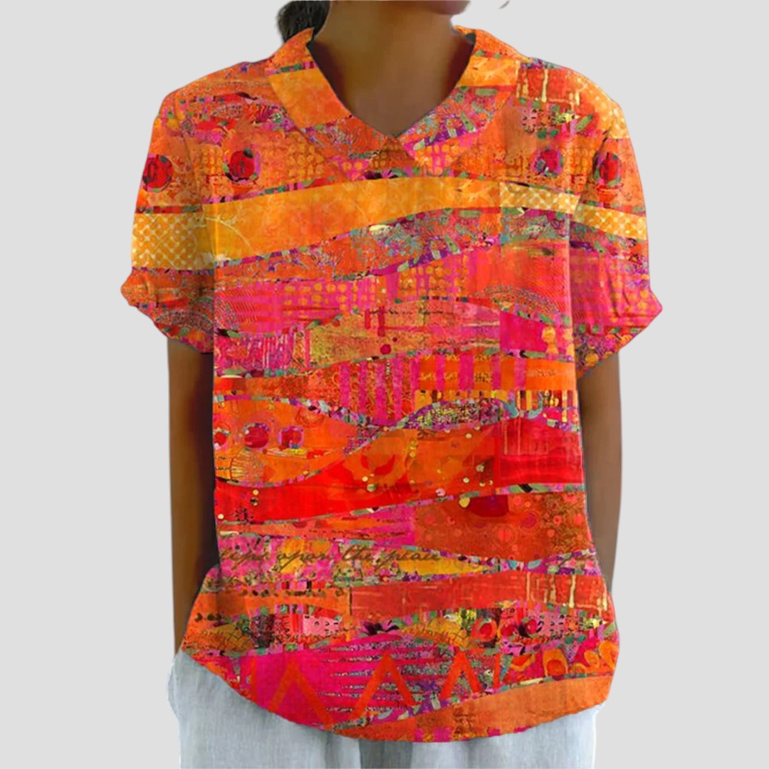 Anita™ – Blus med modern mönsterdesign