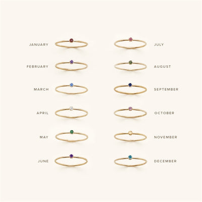 Amelya Birthstone Stacking Ring