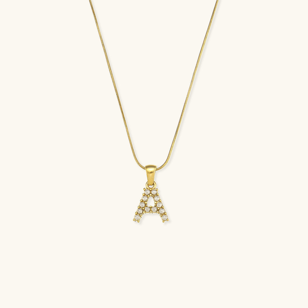 Augustine Pärlhalsband med Initial