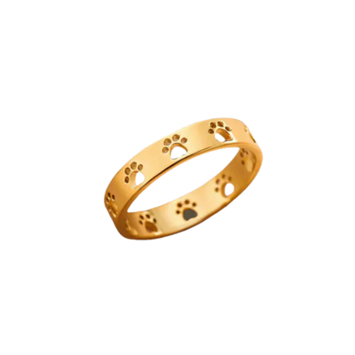 Justerbar Ring i Silver och Guld med Tassmotiv – Miraie