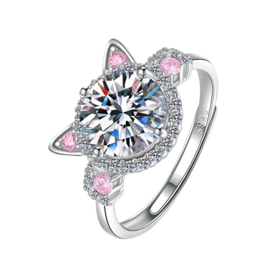Justerbar Ring i Kattform med Glittrande Zirkonia – Mina