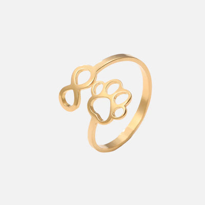 Justerbar Infinity Ring i Silver och Guld med Tassavtryck – AYLA