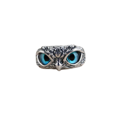 Rowan – Ring med Ugglesymbol som Symboliserar Visdom och Skydd