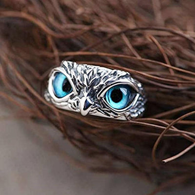 Rowan – Ring med Ugglesymbol som Symboliserar Visdom och Skydd