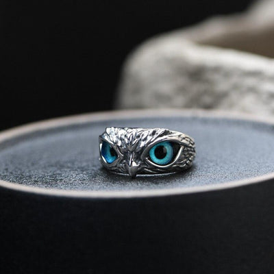 Rowan – Ring med Ugglesymbol som Symboliserar Visdom och Skydd