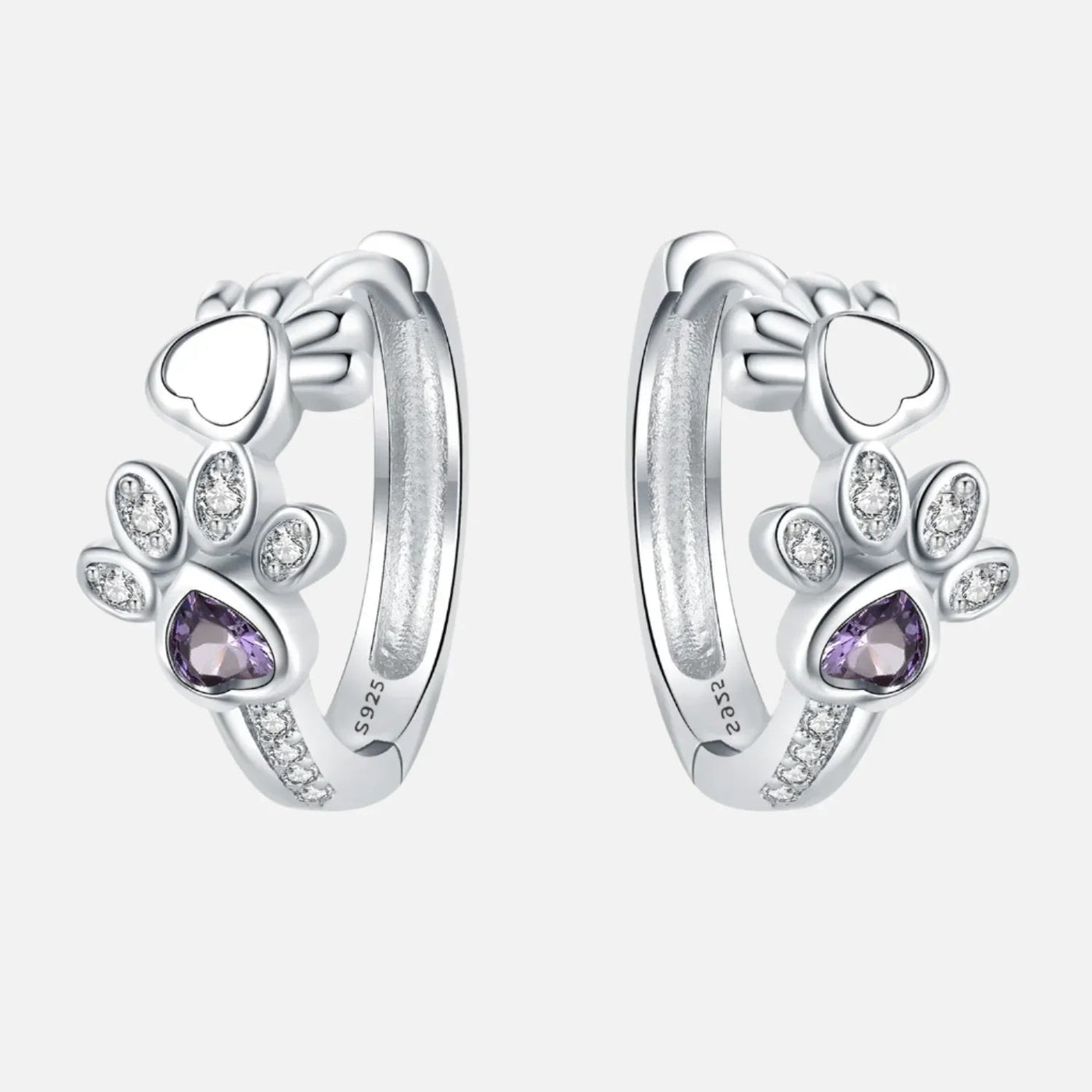 Örhängen Hundpote i 925 silver - Örn