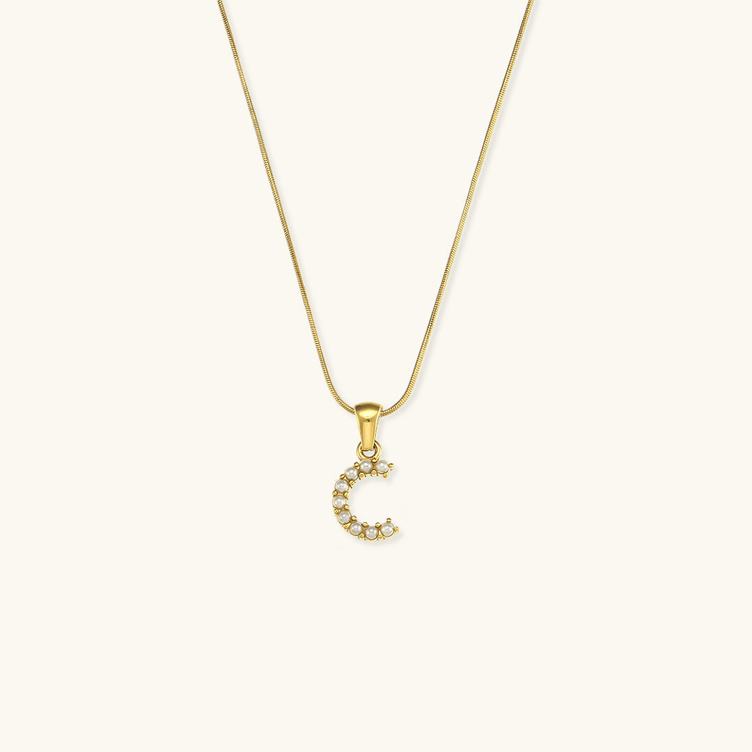 Augustine Pärlhalsband med Initial