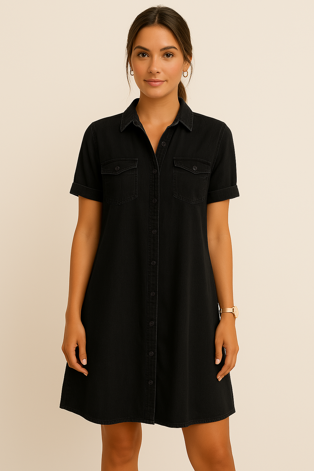 Frida™ – Jeansklänning med rak passform och naturlig elegans