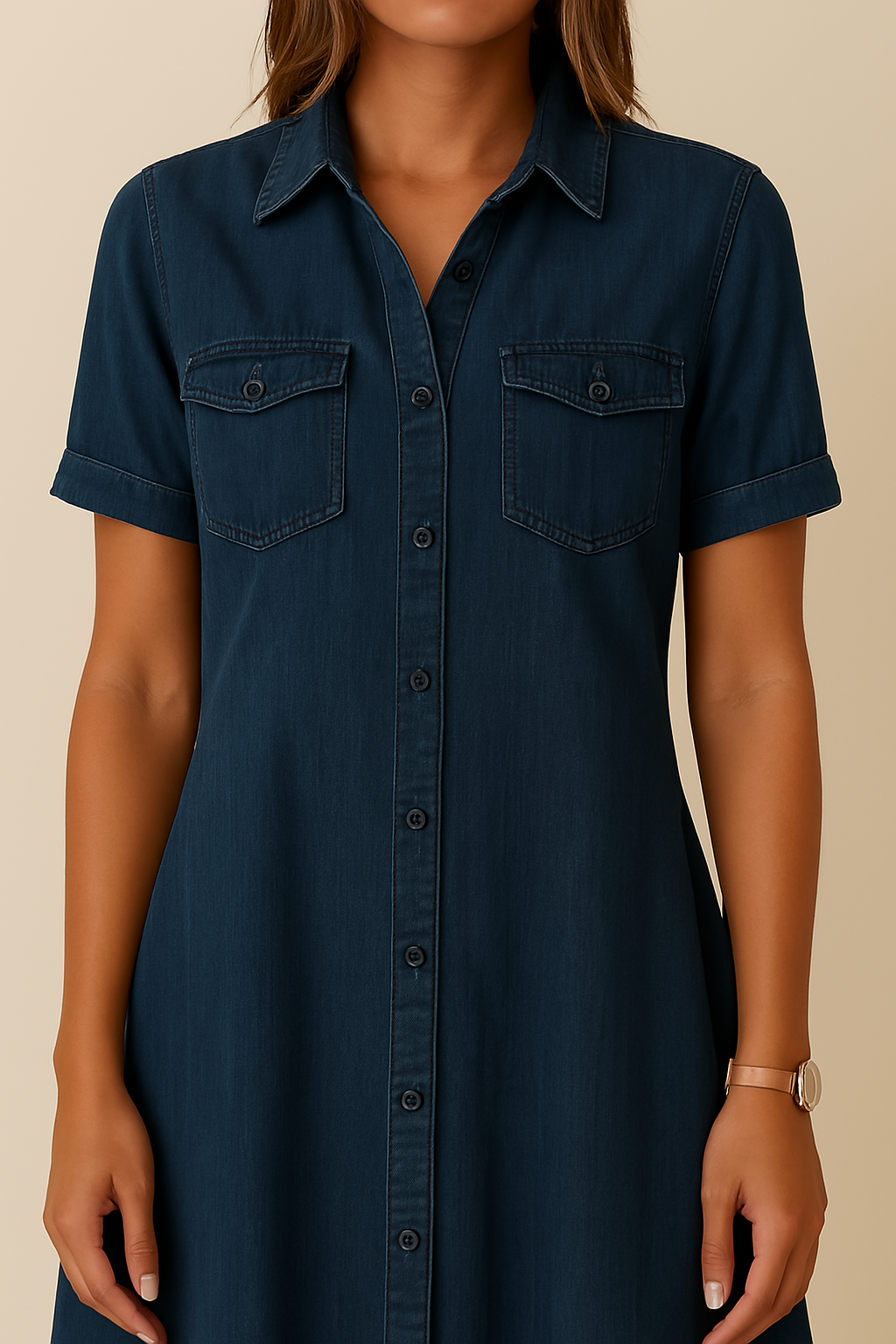 Frida™ – Jeansklänning med rak passform och naturlig elegans