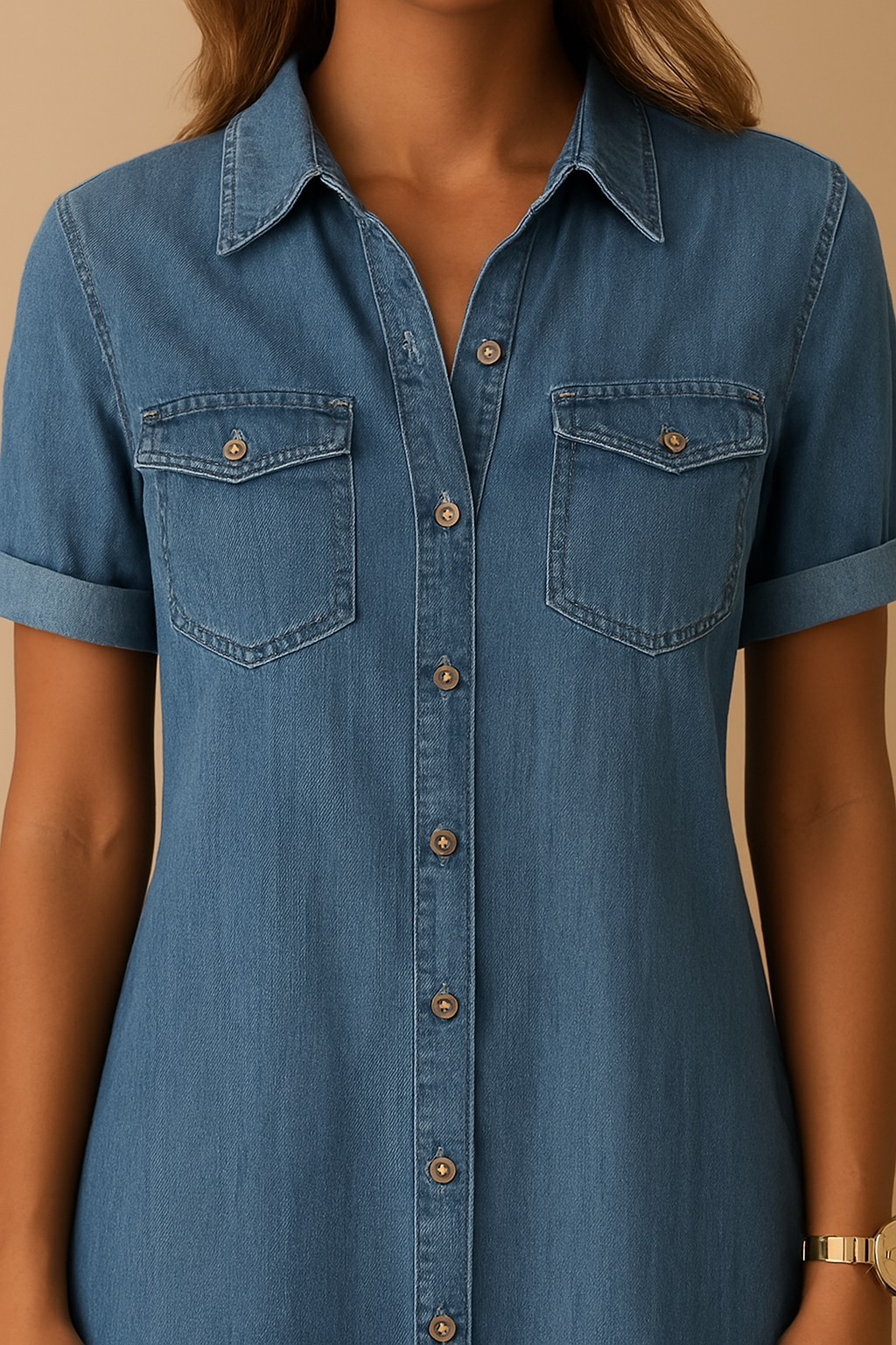 Frida™ – Jeansklänning med rak passform och naturlig elegans
