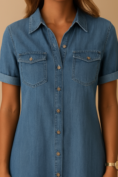 Frida™ – Jeansklänning med rak passform och naturlig elegans