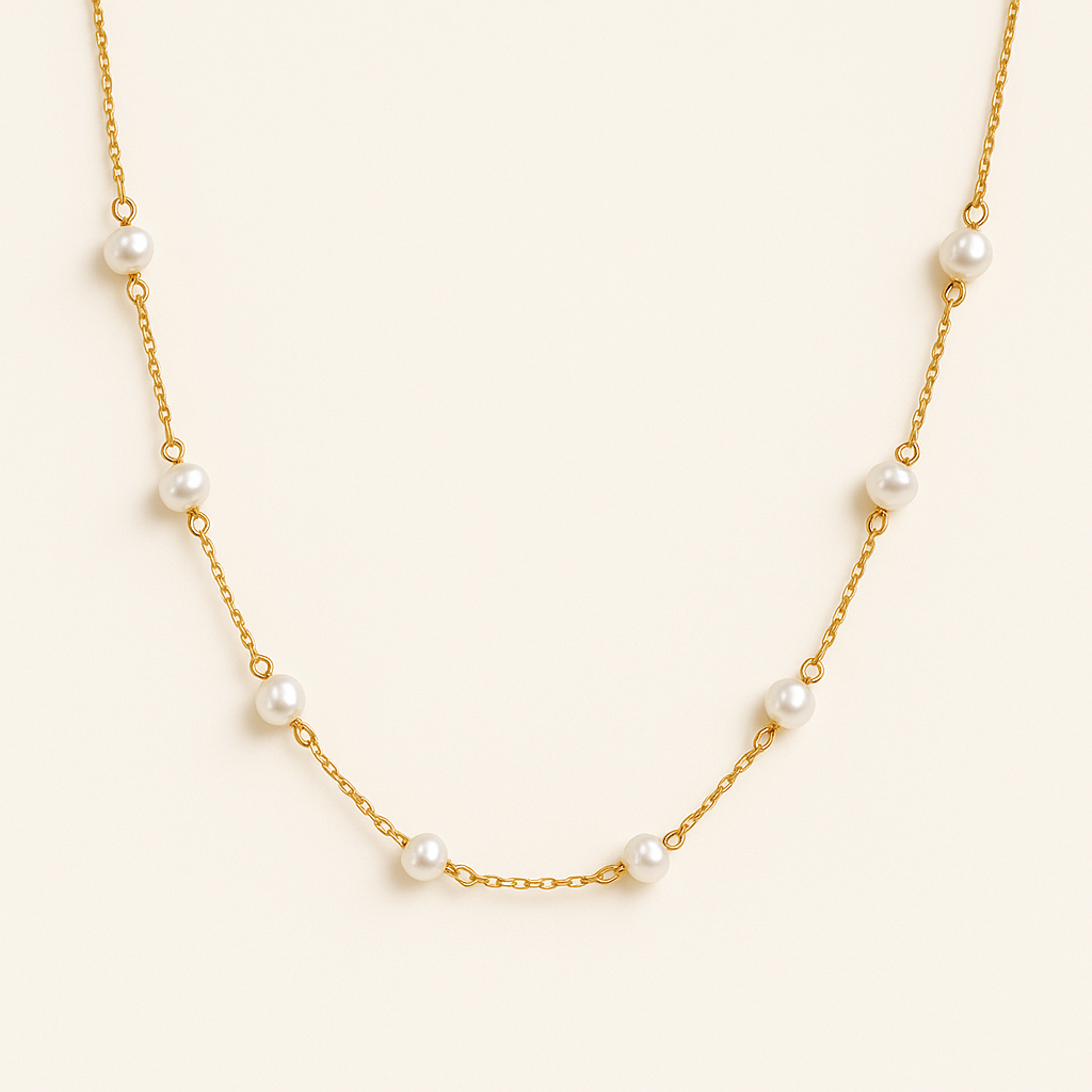 LANEY Halsband med Perldetaljer