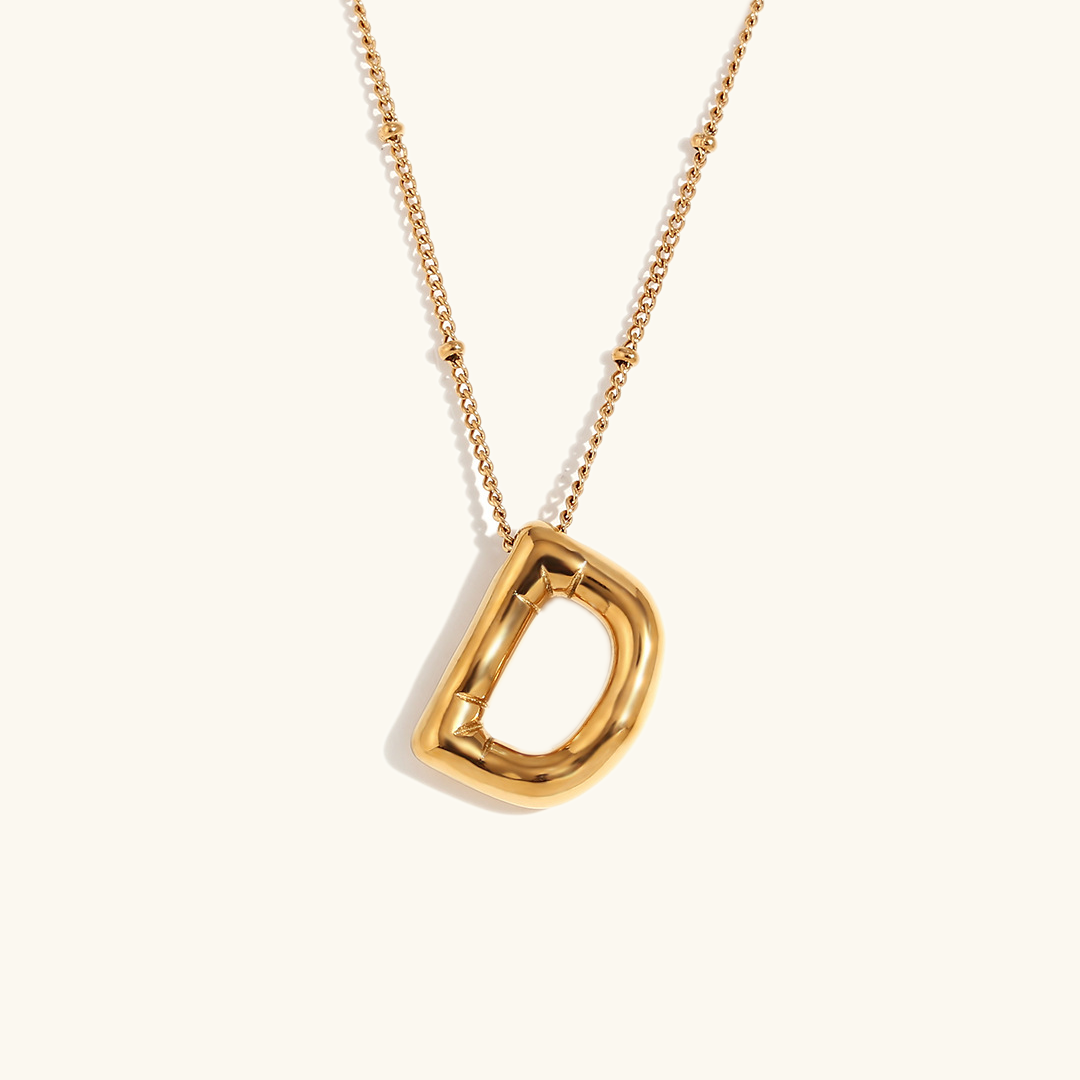 Ballong Guld Initial Smycke
