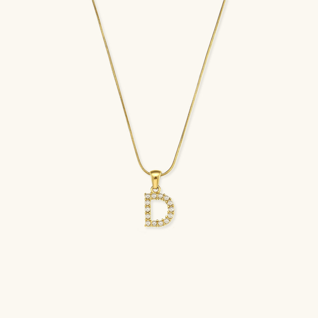 Augustine Pärlhalsband med Initial