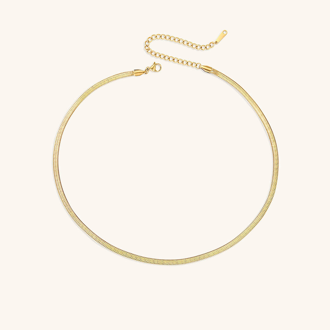Elizabeth Guld Herringbone Halsband
