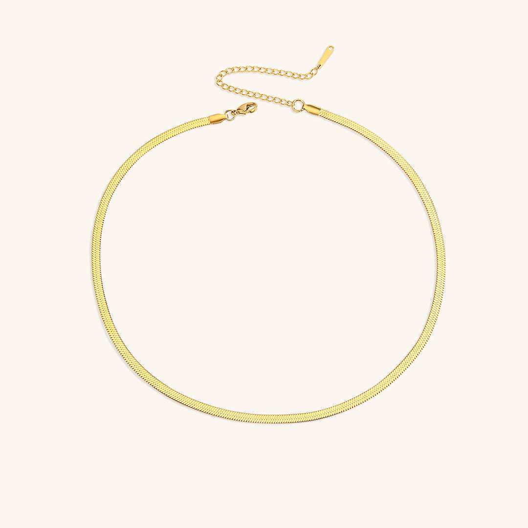Elizabeth Guld Herringbone Halsband