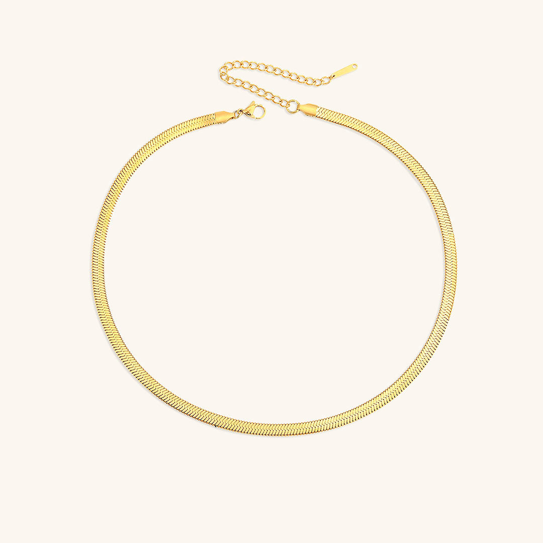 Elizabeth Guld Herringbone Halsband