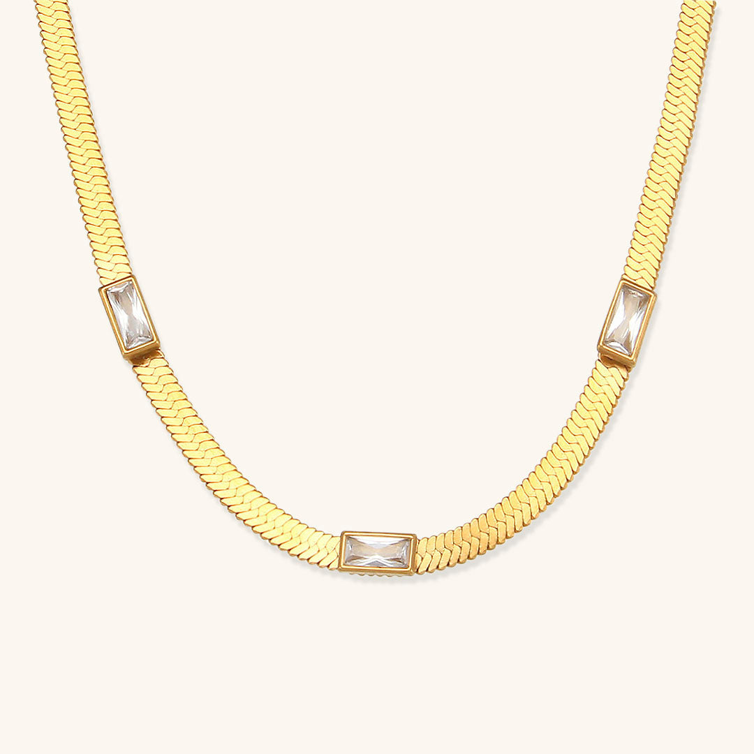 Eve Herringbone Guldhalsband