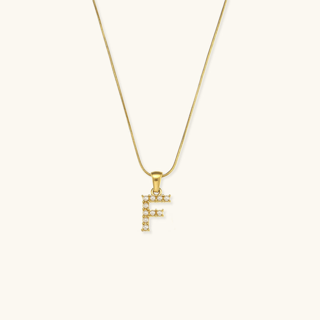 Augustine Pärlhalsband med Initial