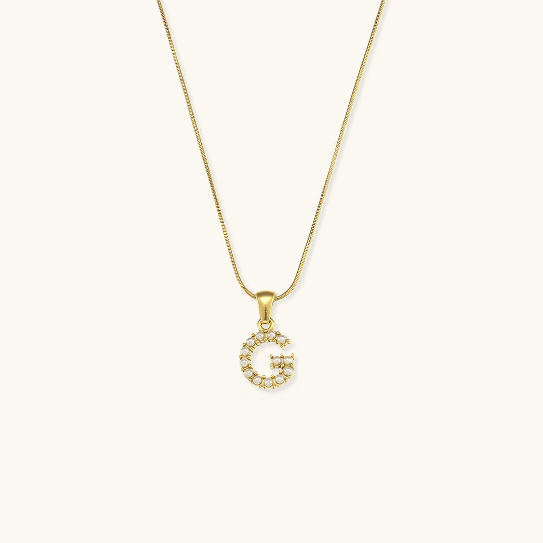 Augustine Pärlhalsband med Initial