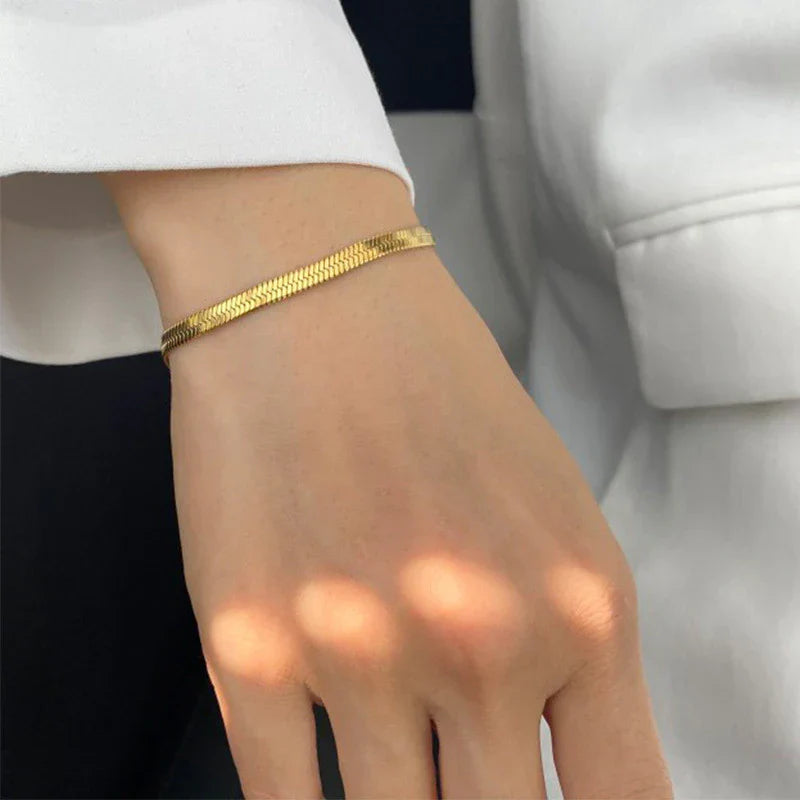 Ellaine Guld Herringbone Armband