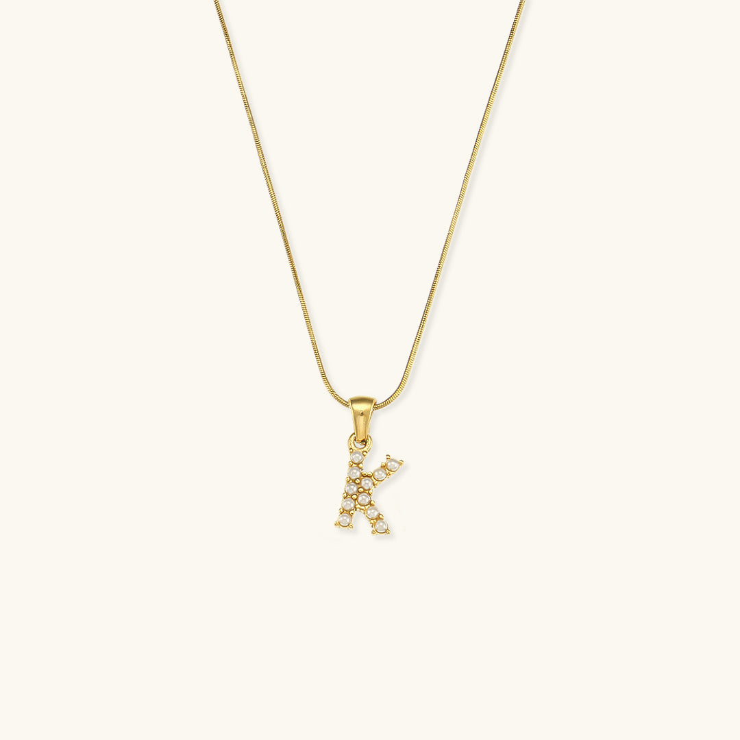 Augustine Pärlhalsband med Initial