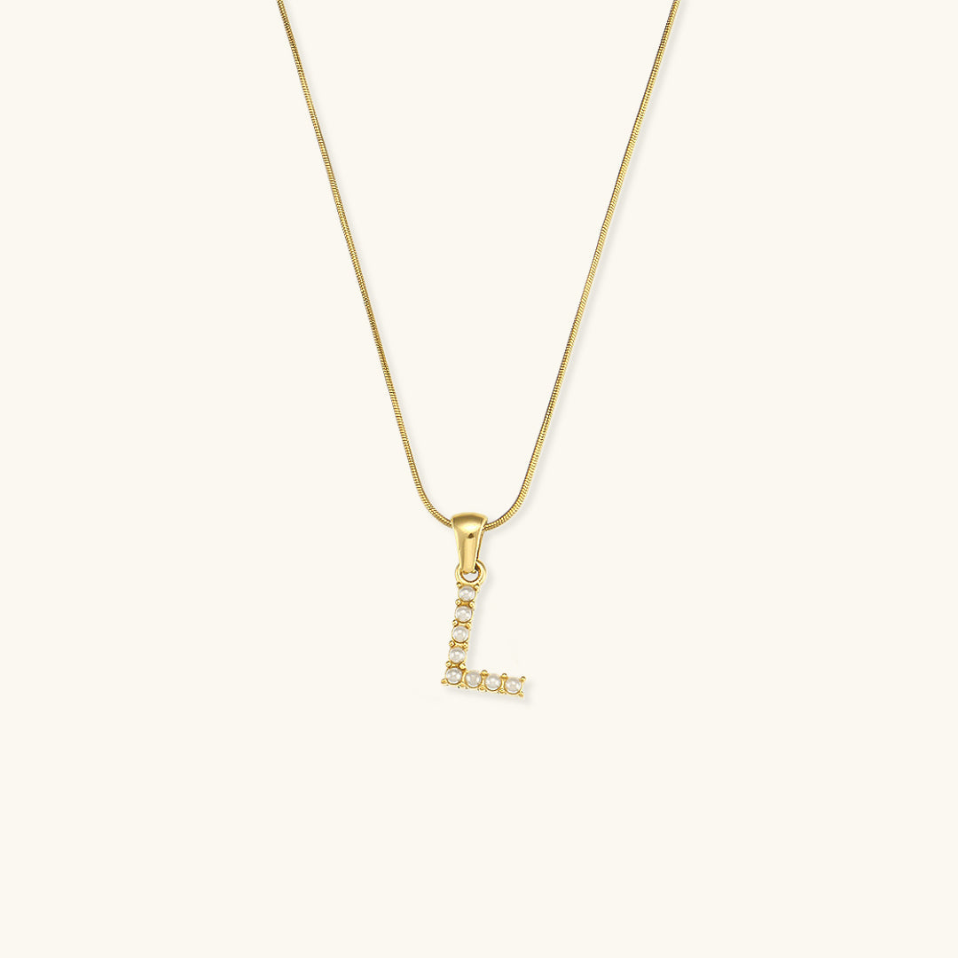 Augustine Pärlhalsband med Initial