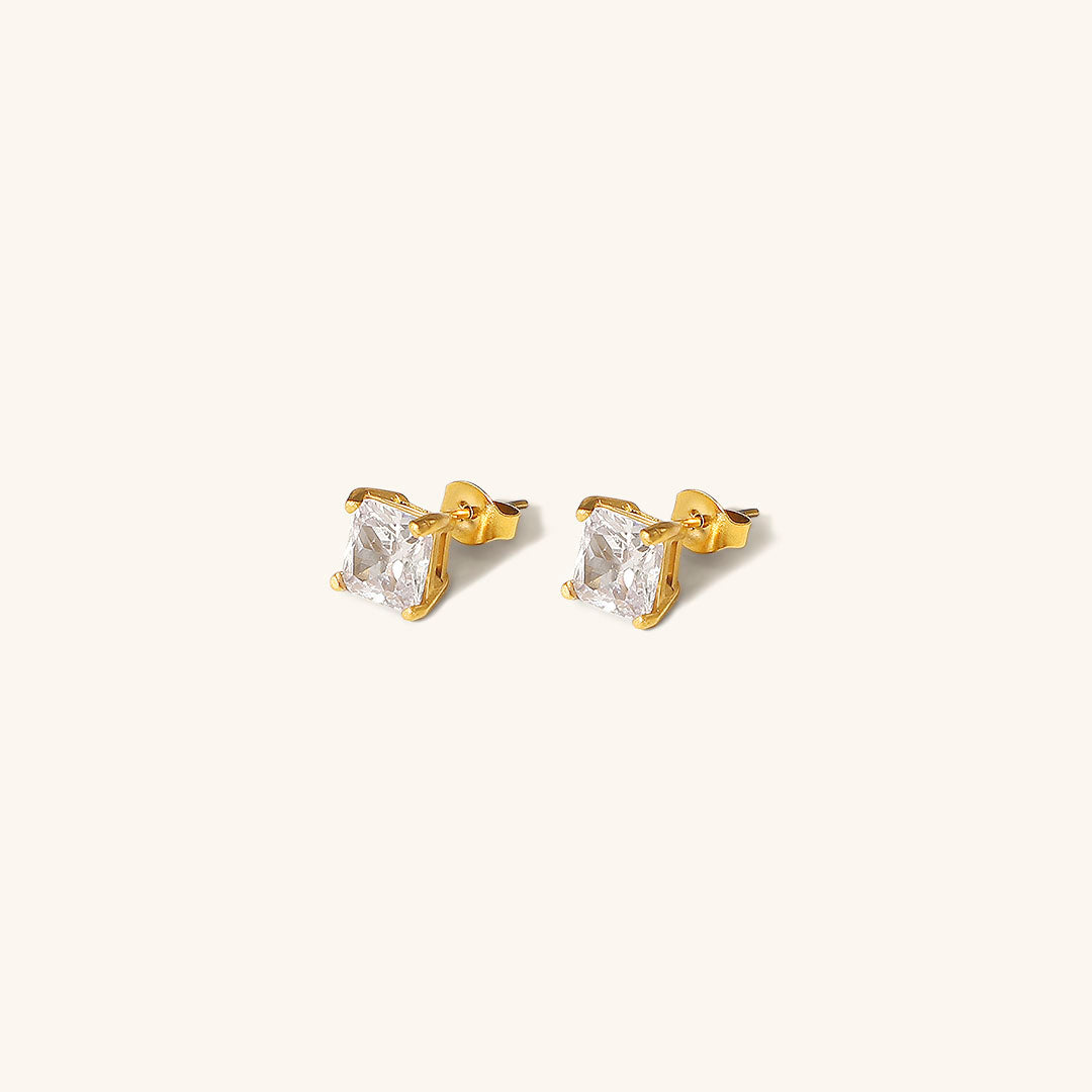 Kovo Solitaire Örhängen – Eleganta Örhängen med Enkel Design