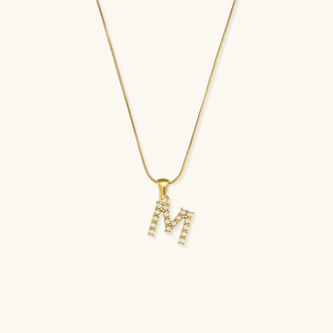 Augustine Pärlhalsband med Initial