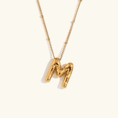 Ballong Guld Initial Smycke