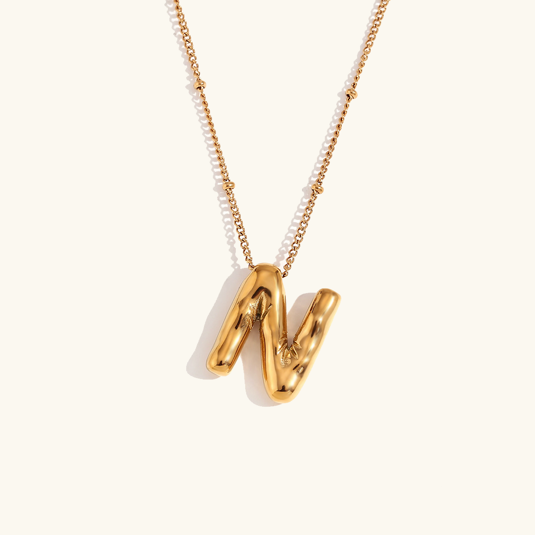 Ballong Guld Initial Smycke
