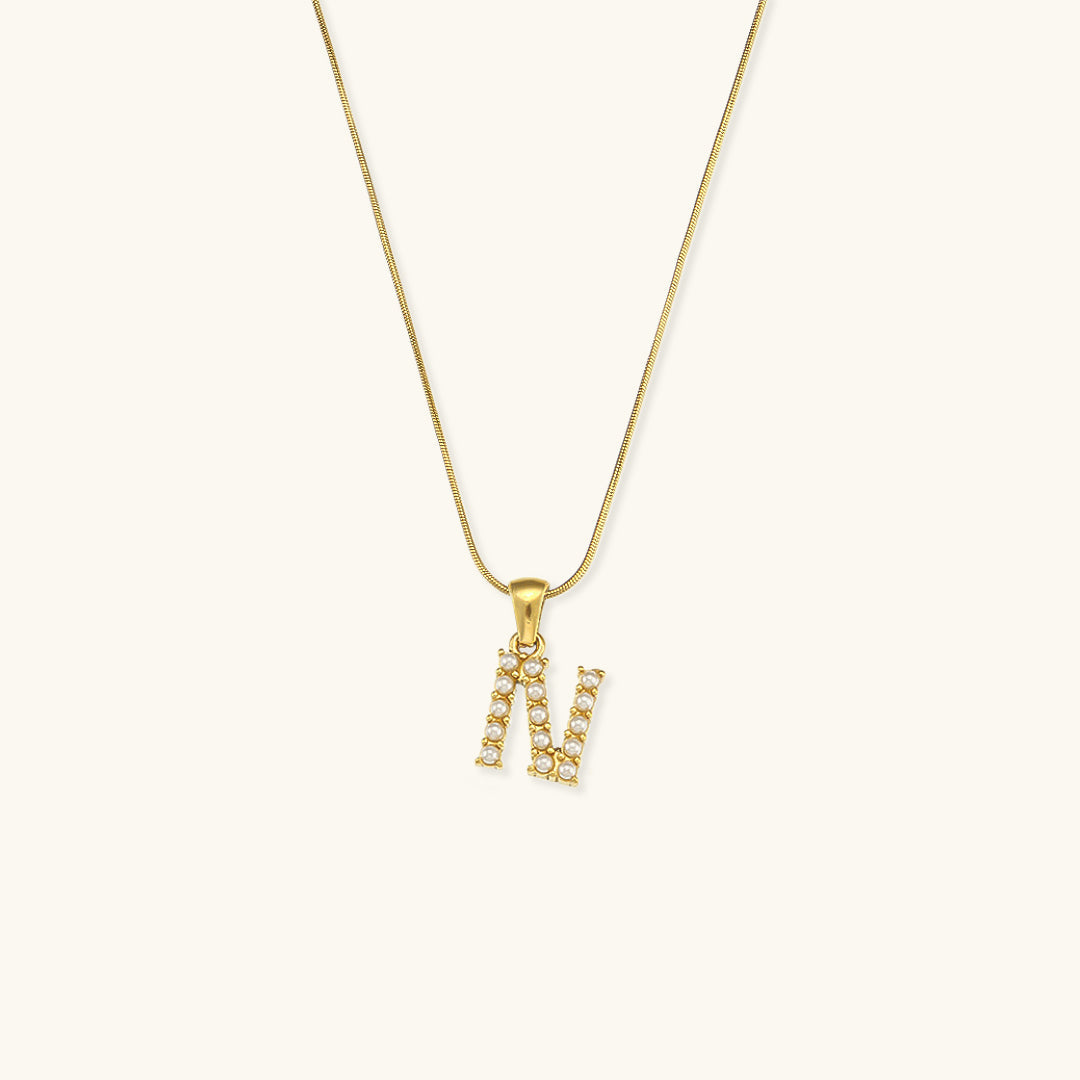 Augustine Pärlhalsband med Initial