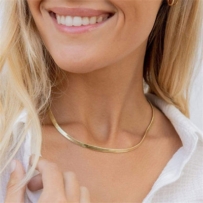 Elizabeth Guld Herringbone Halsband