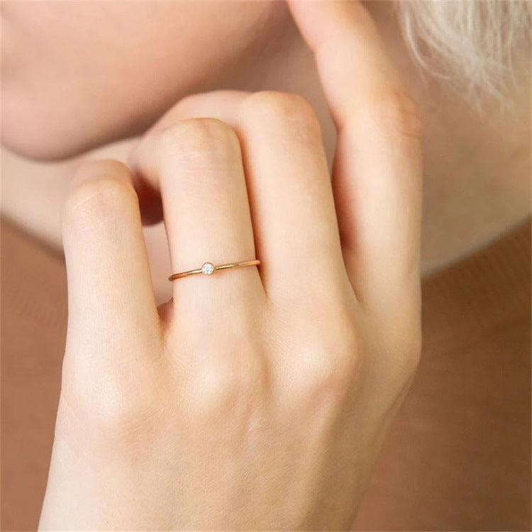 Amelya Birthstone Stacking Ring